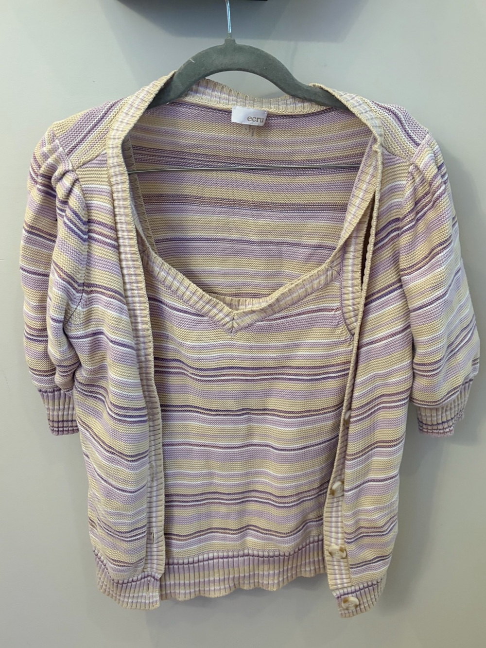Ecru Two Piece Sweater set